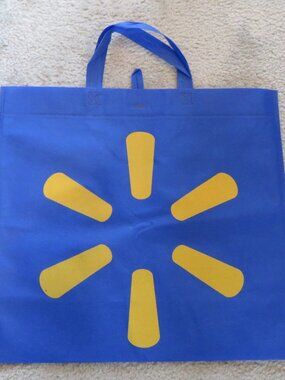 Lot 10 NEW NWOT Walmart Reusable Large Tote Bags abt. 18" L  x  17 "T  x  7" D